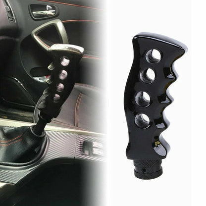 5 Speed Black Aluminum Manual Shift Knob for Universal Vehicles