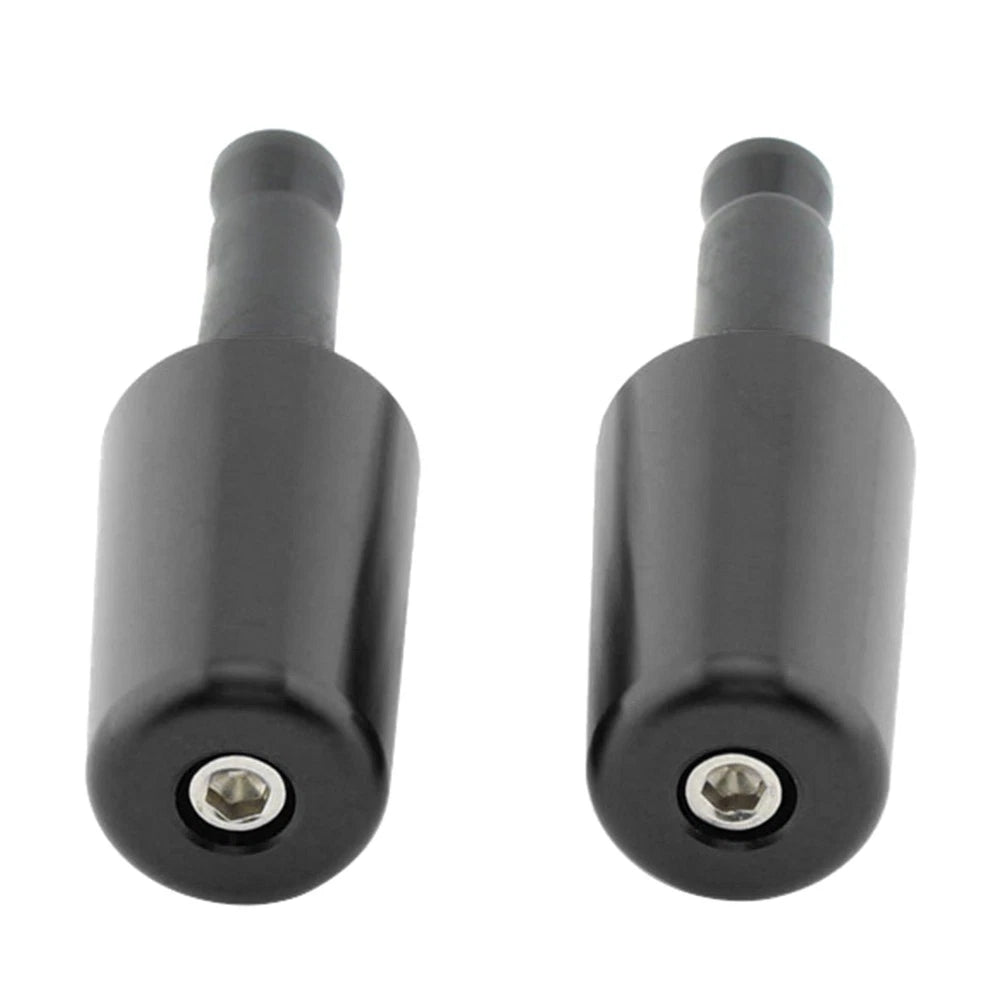 Black Handlebar Hand Grips & End Caps for Universal Motorcycle