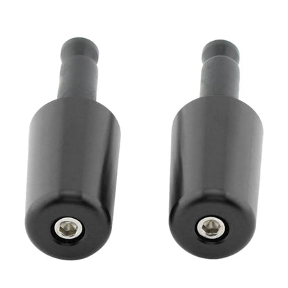 Black Handlebar Hand Grips & End Caps for Universal Motorcycle