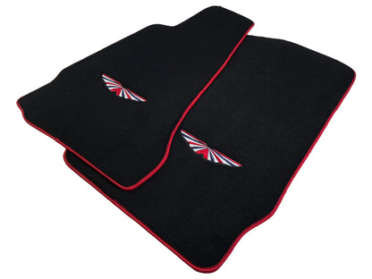 Floor Mats for Aston Martin Vantage V8 Convertible 2004-2017 Black Red Trim