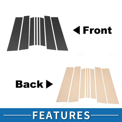 8 Pcs Door Pillar Window Trim for Toyota Highlander (2014-2023)