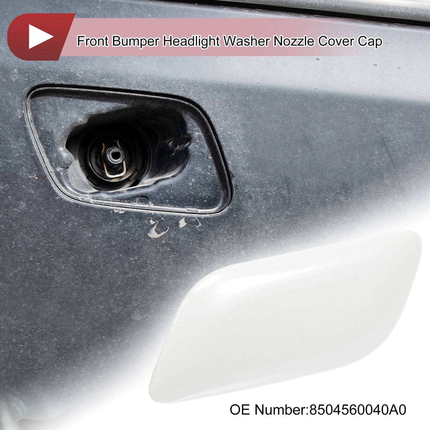 Front Left Washer Nozzle Cover for Lexus LX570 (2008-2011) - White 1 Pcs
