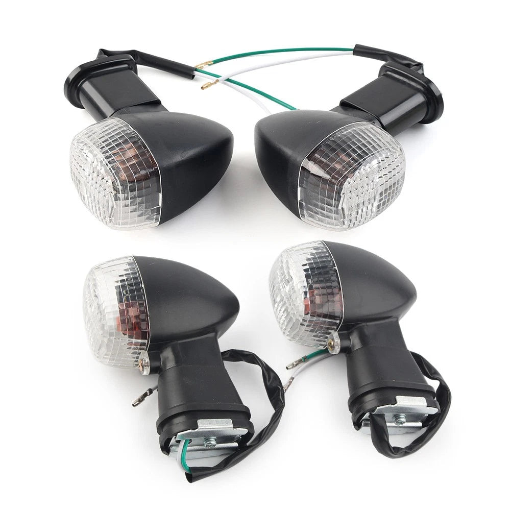 Clear Front Rear Turn Signal Lights for Kawasaki Ninja ZX12R ZX9R ZX7R (2000-2006)