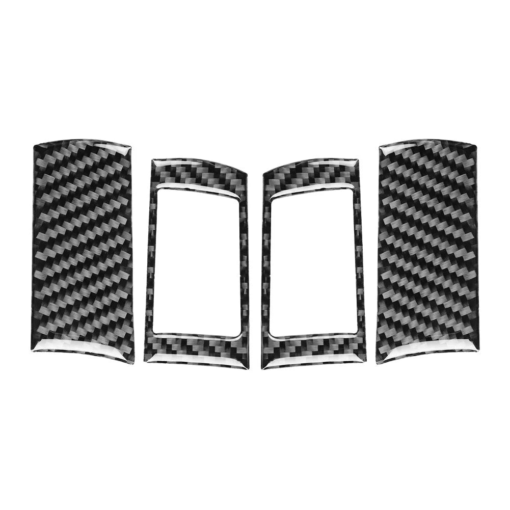 4 x Carbon Fiber Steering Wheel Button Covers for Dodge Challenger (2008-2010)