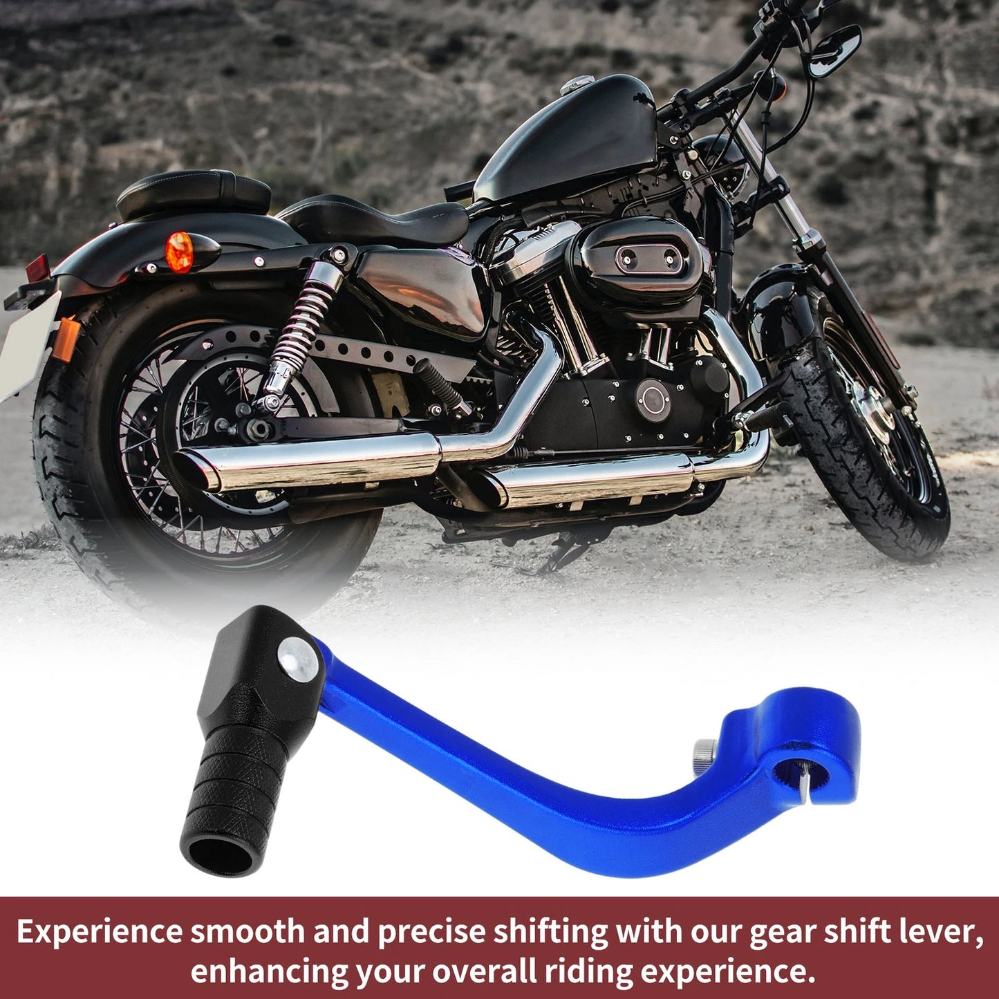 Folding Shifter Lever for Honda CRF110F (2013-2018) - Blue & Black