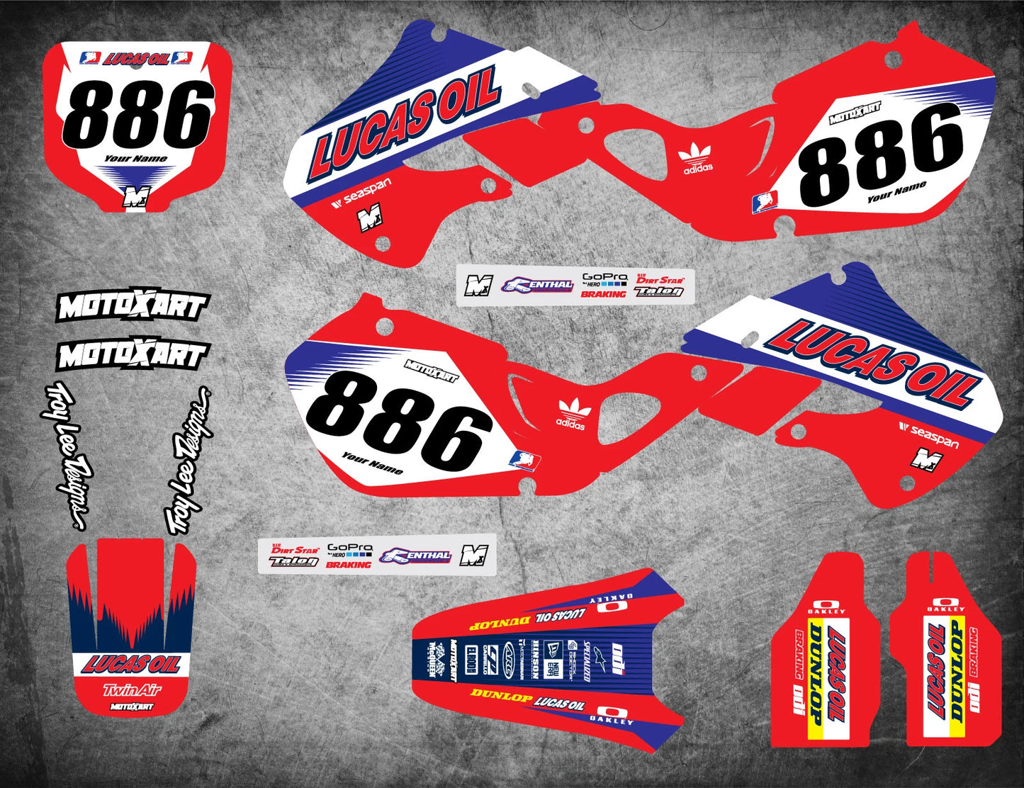 Custom Graphics Full Kit for Honda CR 125 (1998-1999) ACTIVE STYLE Stickers