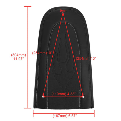 Flame Stitch PU Leather Rear Fender Bib Solo Seat for Touring Electra Glide (2009-2023)