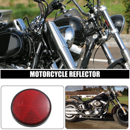 Reflector / 2x 56mm / Red Reflective Warning Reflector with Adhesive Tape