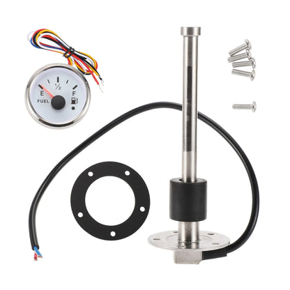 Fuel Sending Unit and Gauge Kit 0-190 ohms 6.89in for Marine Engine