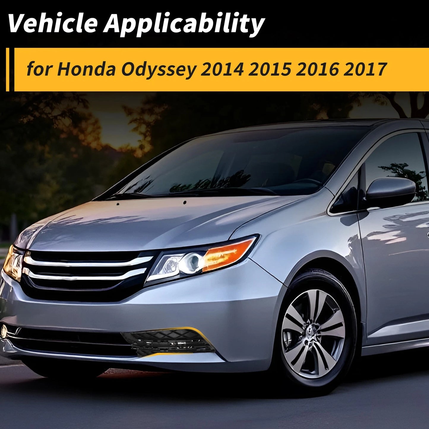 Left Side Fog Light Grill for Honda Odyssey (2014-2017)