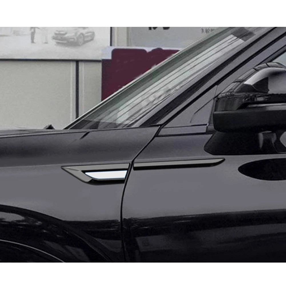 Stainless Steel Front Door Side Fender Emblem Cover Trim for Universal Car