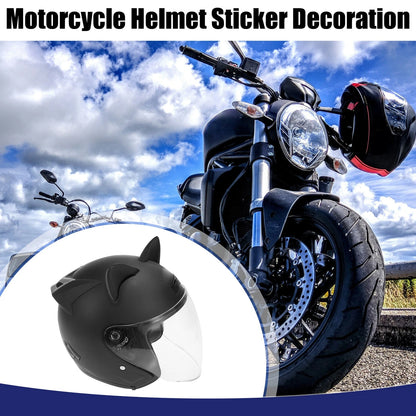 Cat Ears Helmet Decor Stick On 2 x for Motorcycle