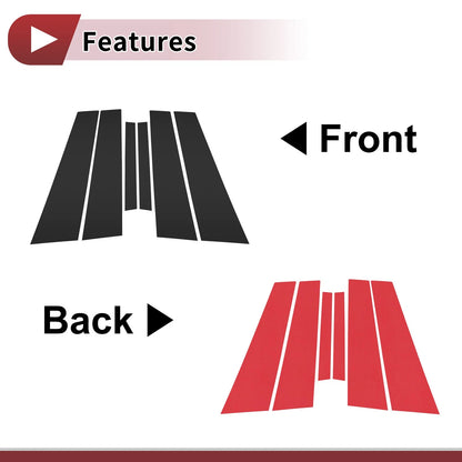 Door Pillar Window Trim for Ford Focus (2019-2023) Black