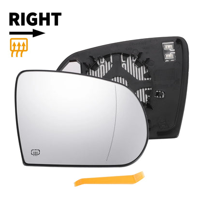 Right Side Heated White Mirror Glass for Jeep Cherokee, Compass (2011-2023)
