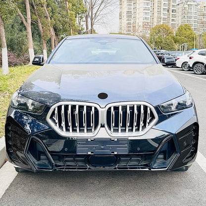 Gloss Black Front Bumper Side Air Vent Trims for BMW X6 (2023-2024)