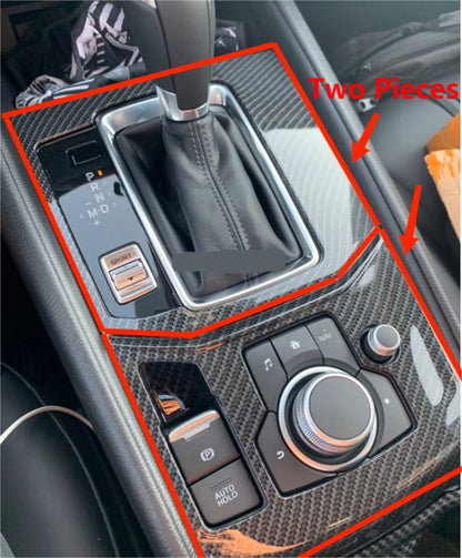 Gear Box Handbrake Console Cover Trim for 2017-2021 Mazda CX-5 CX5 Fiber