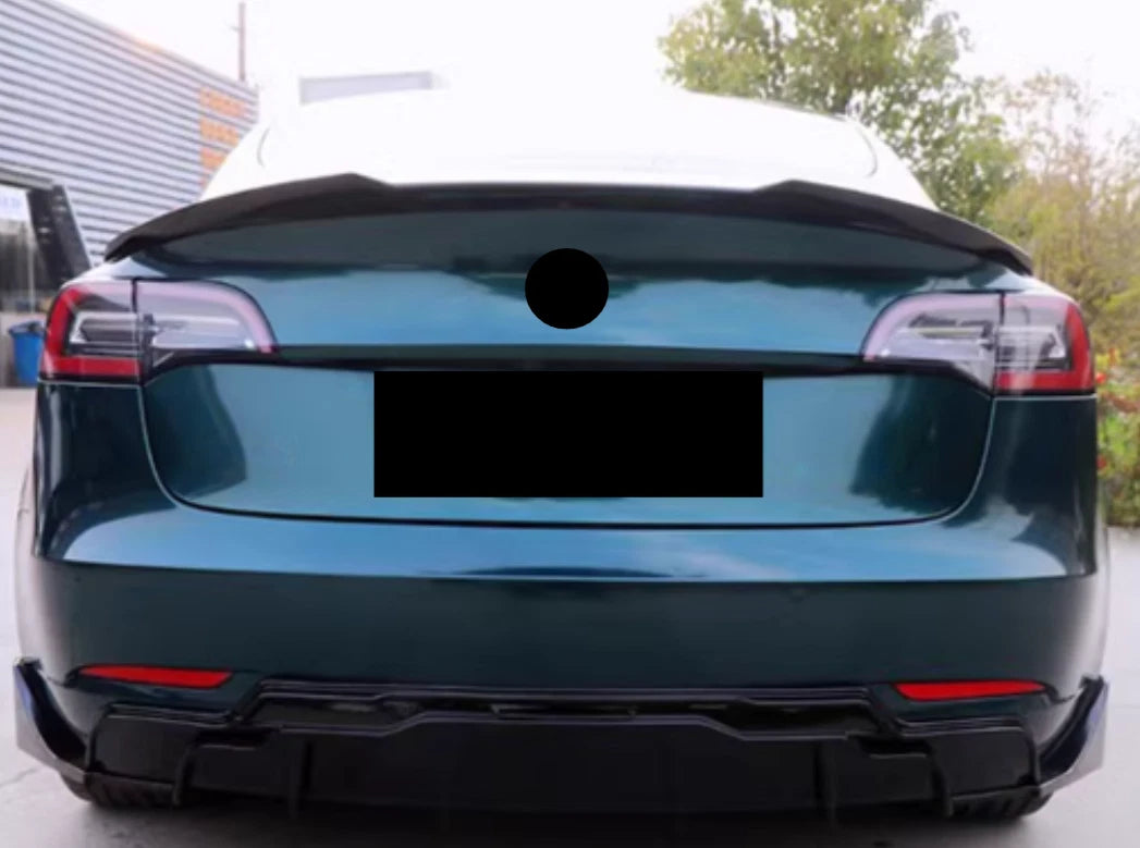 Glossy Black PSM Style Rear Trunk Spoiler for Tesla Model 3 Sedan (2017-2023)