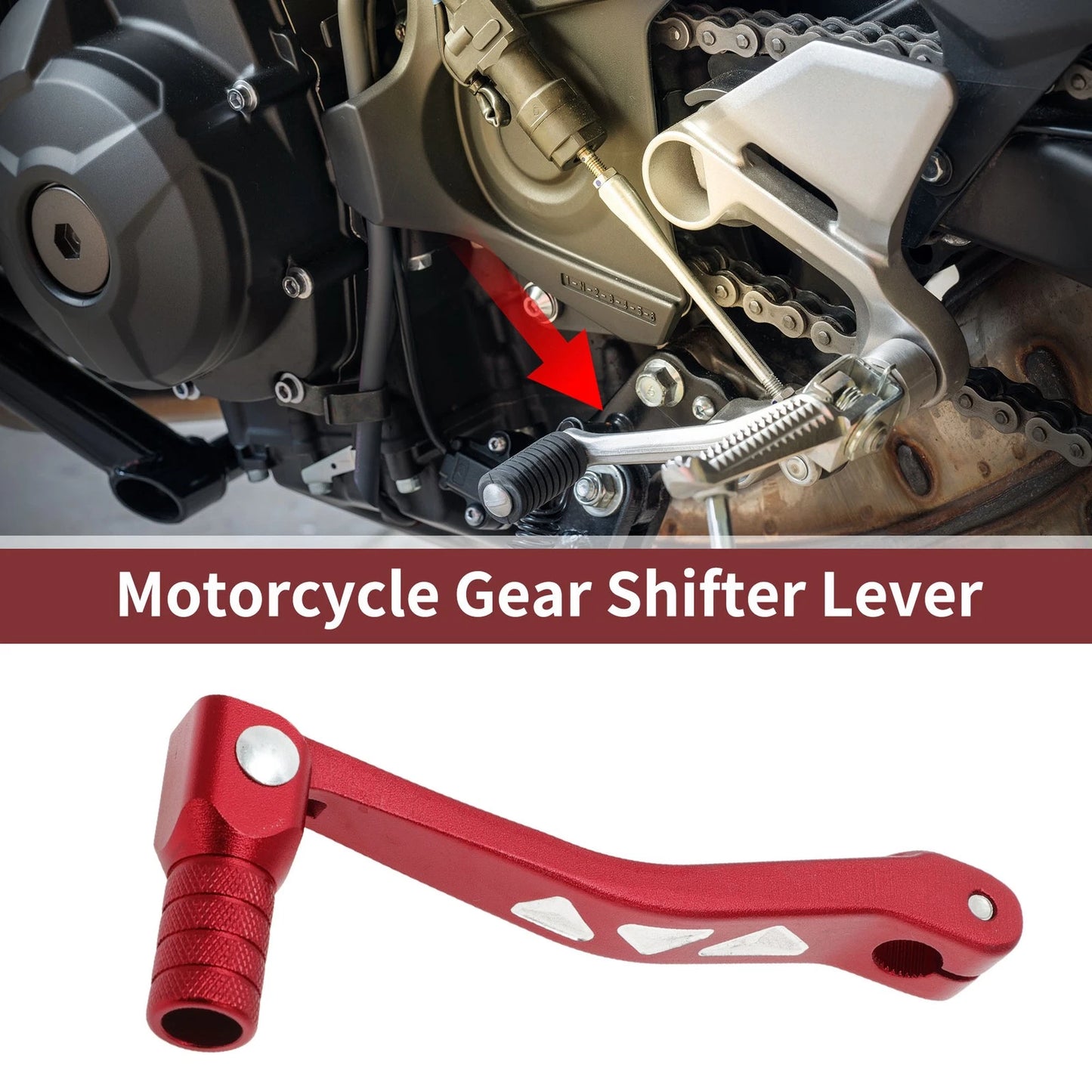 Folding Gear Shifter Lever Red for Kayo T4L