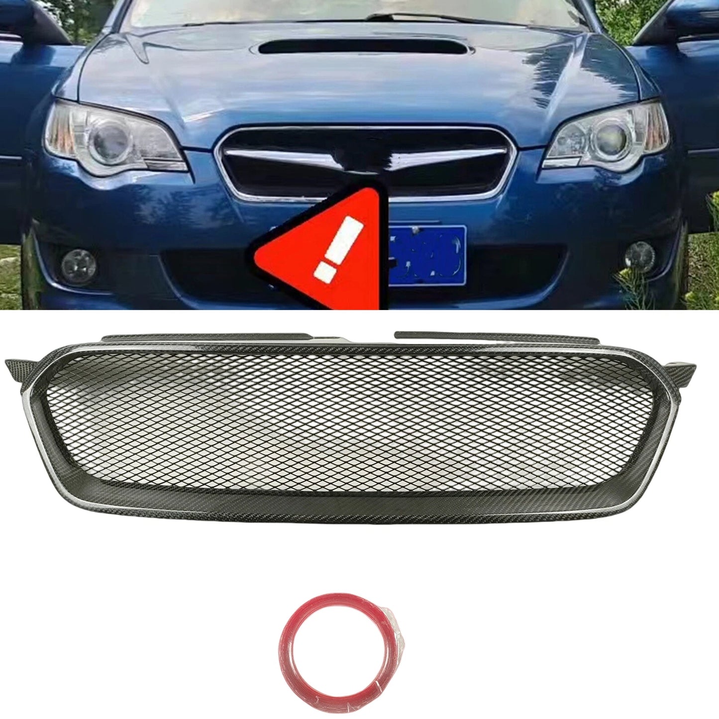 Front Bumper Upper Grille Mesh for Subaru Legacy (2006-2008)