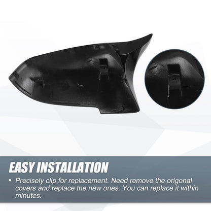 Rearview Mirror Cover Cap Gloss Black for BMW F10 F18 550i 650i 740Li (2011-2017)