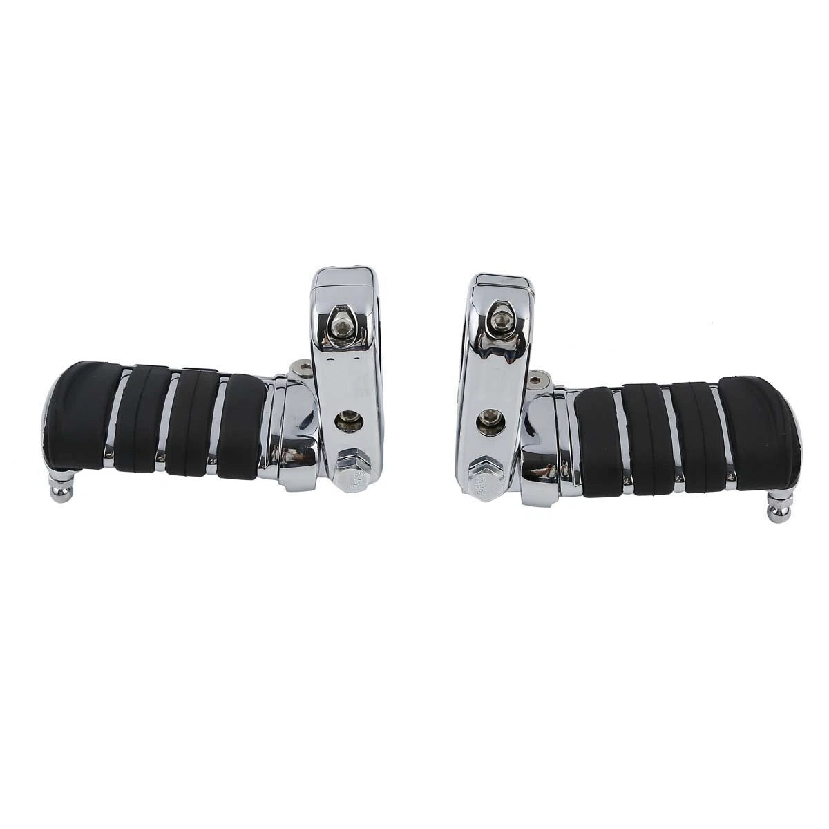 Chrome 1-1/4" Highway Bar Footpegs for Harley Touring & Softail