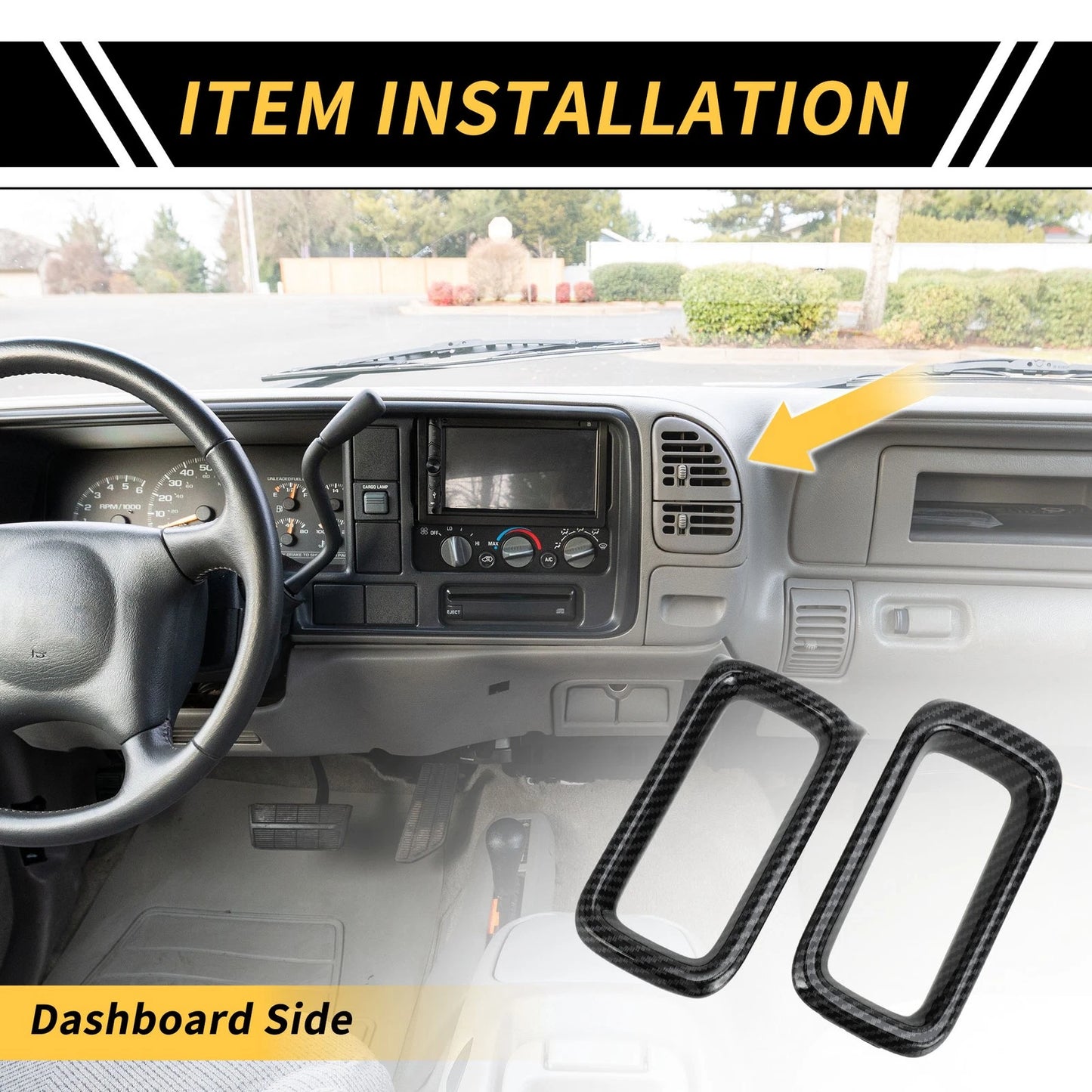 Carbon Fiber Air Vent AC Outlet Cover Trim for Ford Maverick (2022-2024)