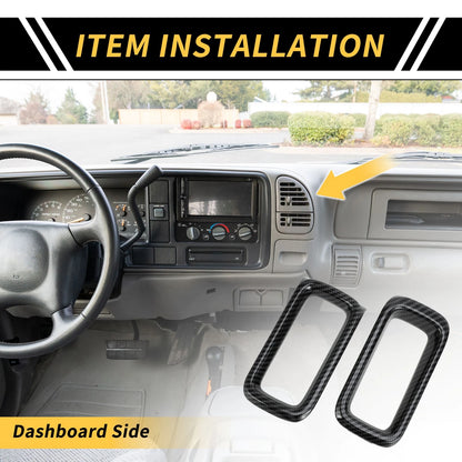 Carbon Fiber Air Vent AC Outlet Cover Trim for Ford Maverick (2022-2024)