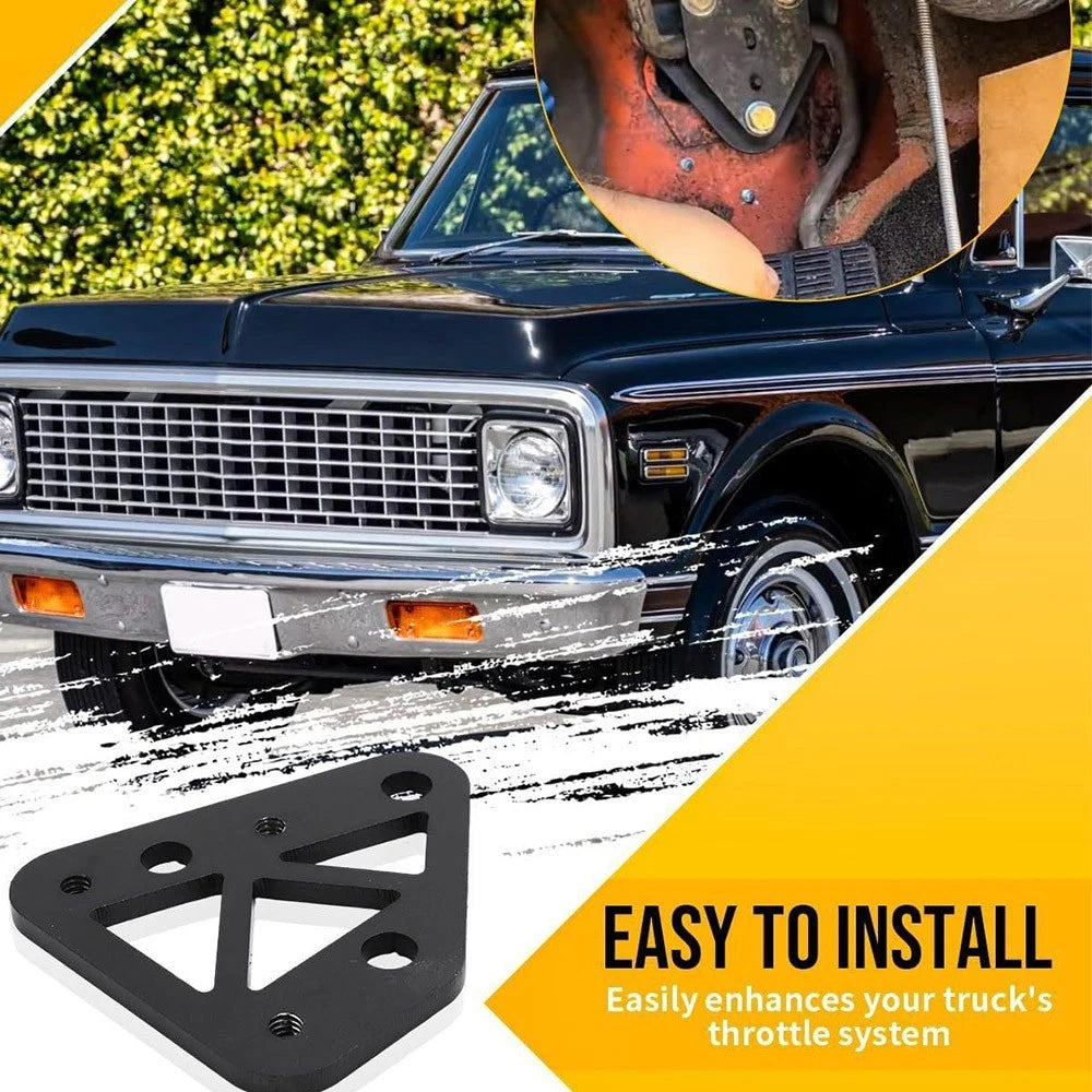 Black Gas Pedal Adapter Cable Bracket for Chevy (1967-1972)
