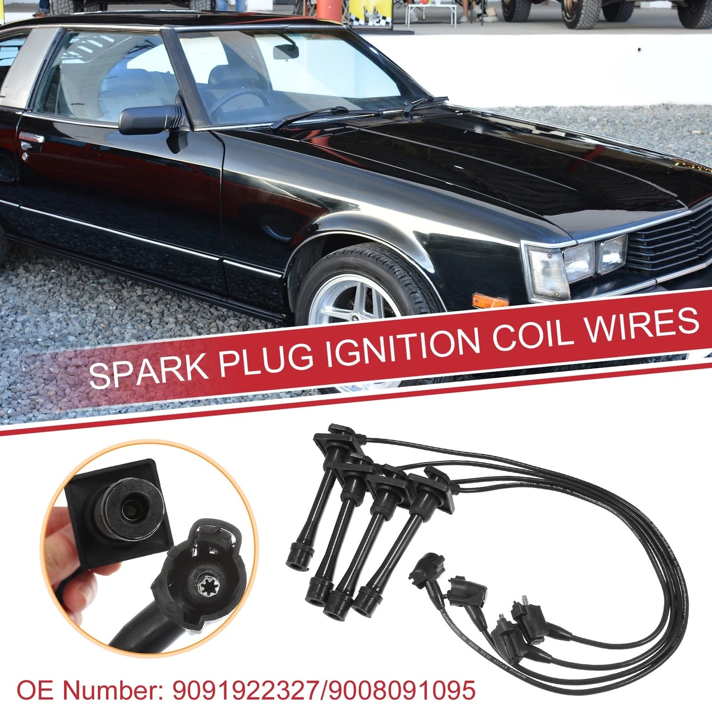 4pcs Spark Plug Wire Ignition Coil Cable for Toyota Celica (1993-1997)