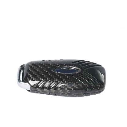 Black Carbon Fiber Smart Key Shell Cover for Ford Explorer