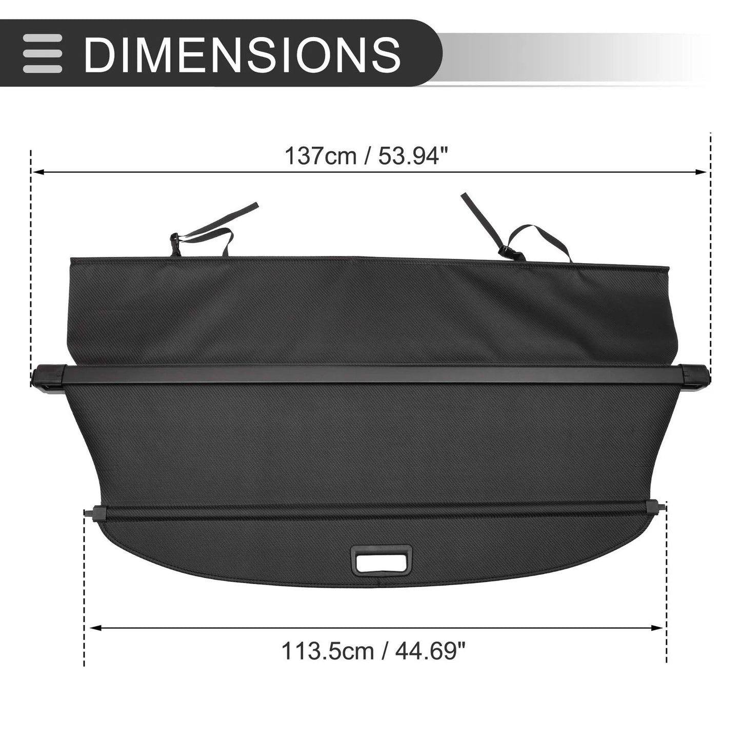 Retractable Cargo Cover for Nissan Murano (2015-2024) Black Carbon Fiber