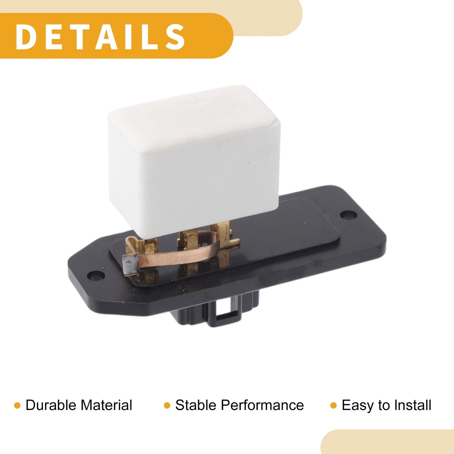 Blower Motor Resistor for HVAC - No.RU267 - Plastic Metal (Fits Various Models)