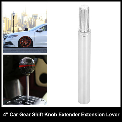 4" Gear Shift Knob Extender for Subaru M12X1.25 Silver Tone