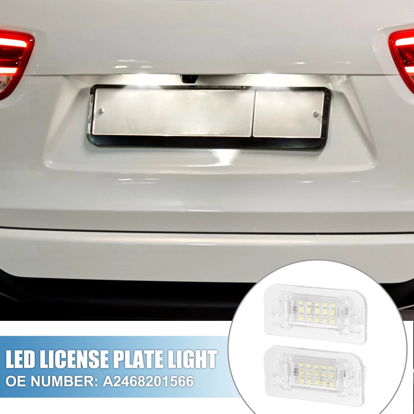 2 x LED License Plate Lights for MERCEDES-BENZ B-Class W246 (2011-2019)