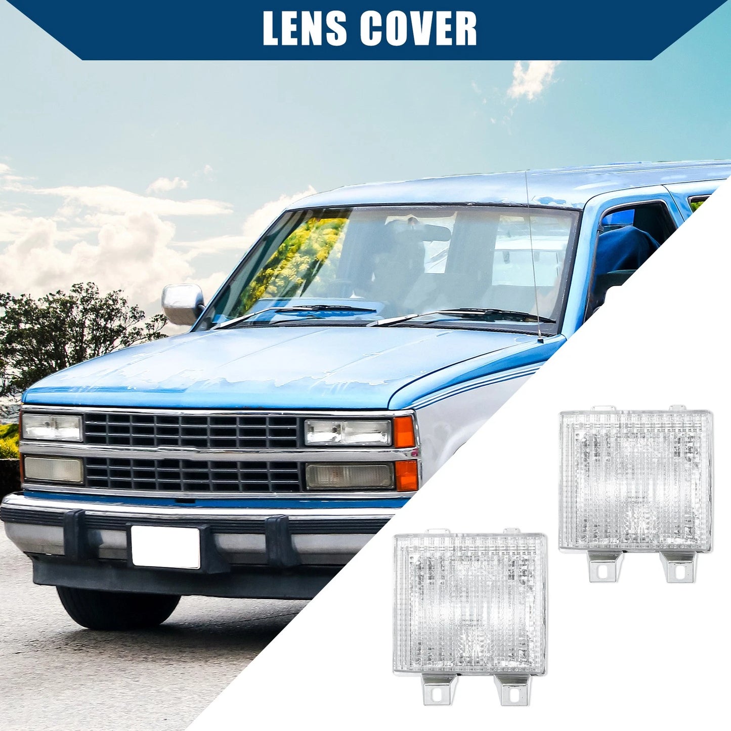 Pair Car Lens Park Signal Lights Cover for Chevrolet Blazer (1987 - 1988)