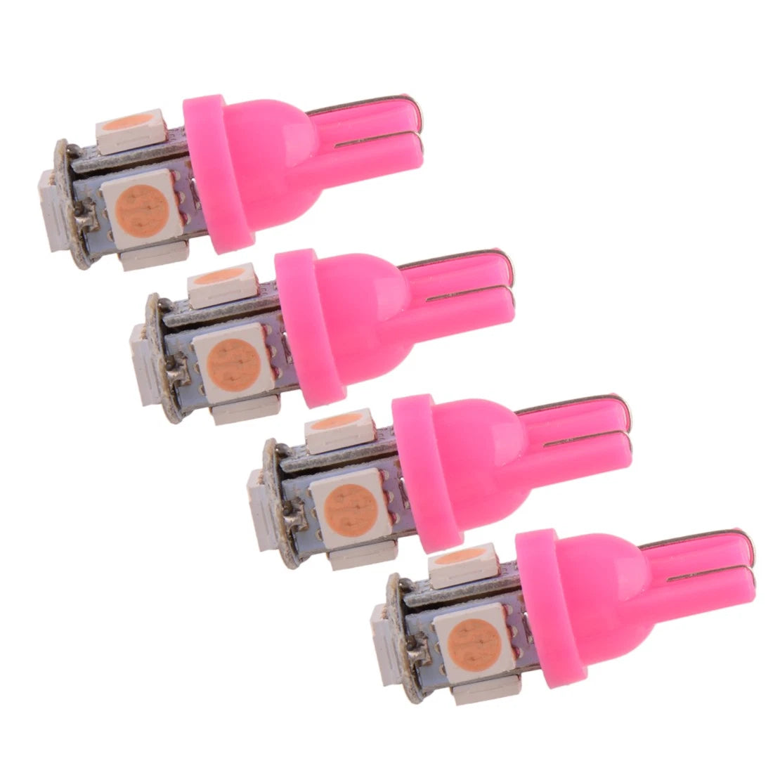 4x Pink T10 LED Map Dome Door Trunk License Plate Light Bulbs for Car