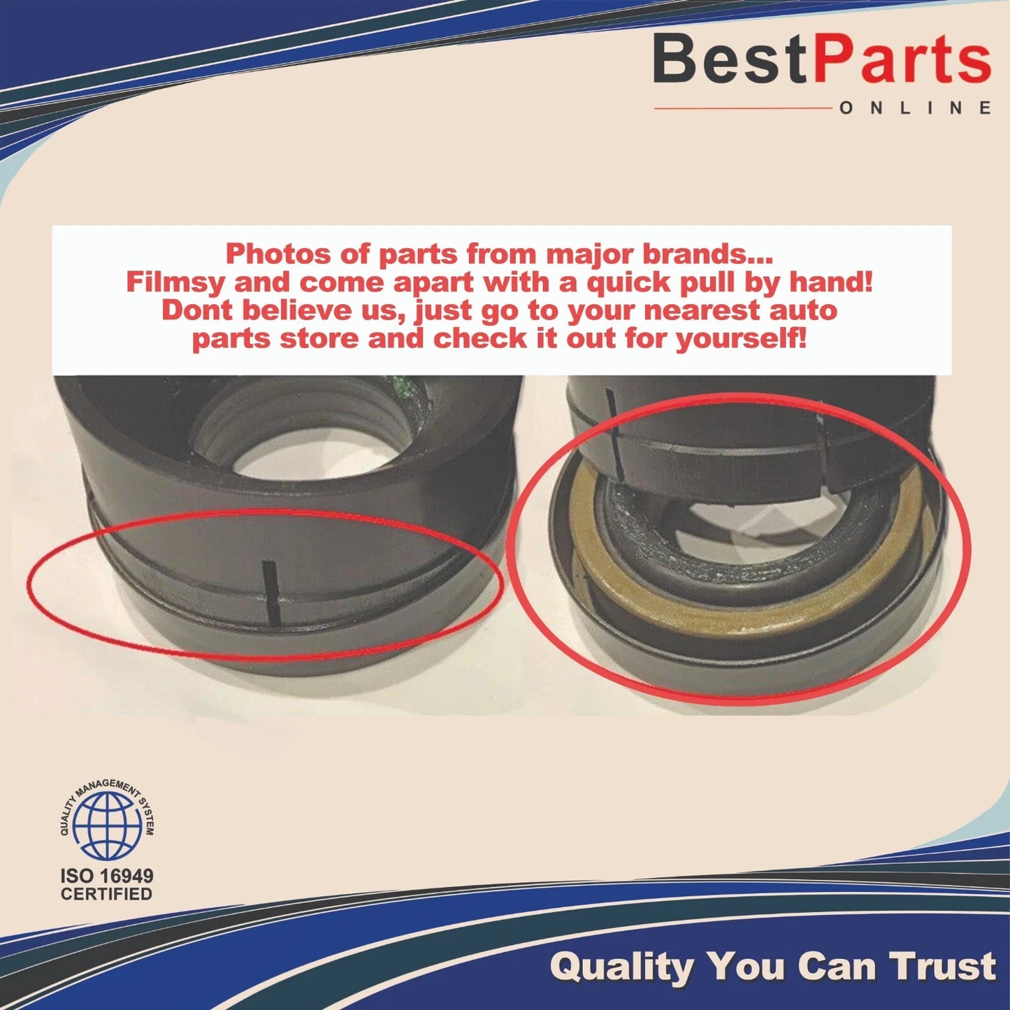Axle Shaft Seal Front for Dodge Ram 2500 3500 (2003–2015)