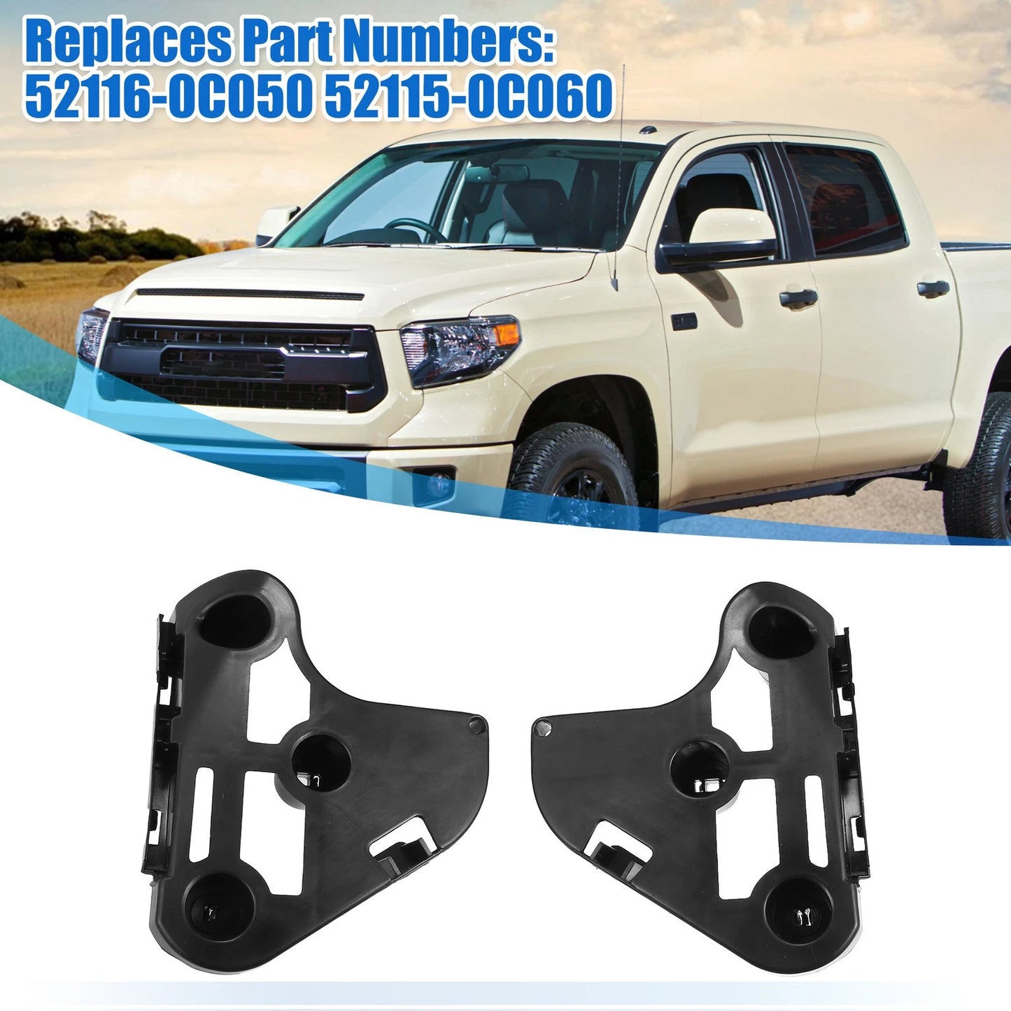 1 Pair Front Bumper Brackets for Toyota Tundra (2000–2006)