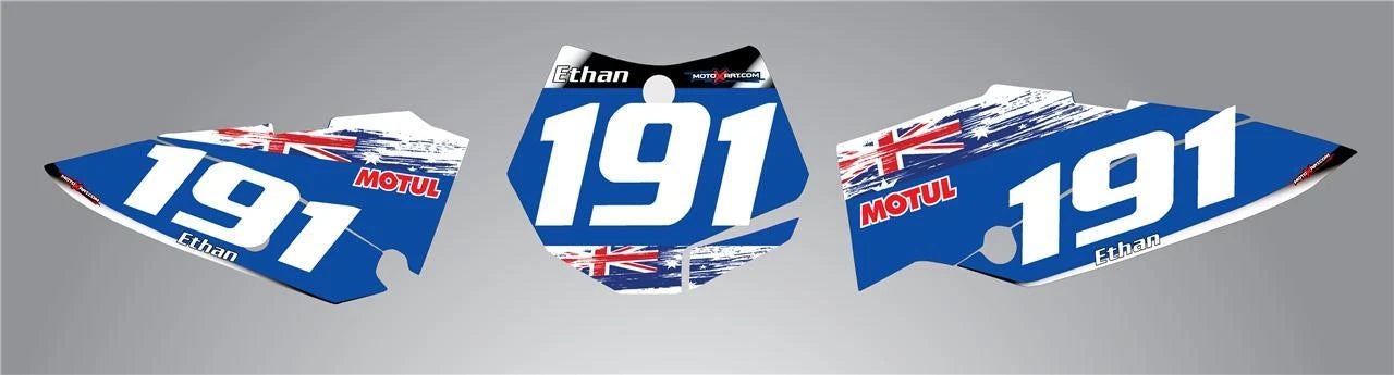 Custom Number Plates for KTM 50 Aussie Pride Style (2009-2015)