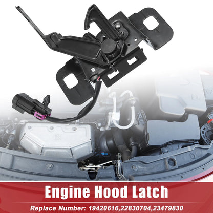 2.0L/2.5L Hood Latch W/ Sensor for Chevrolet Malibu Black