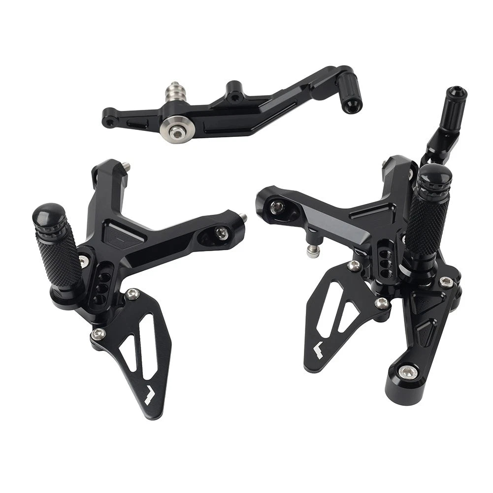 Adjustable Foot Pegs for BMW S1000RR M1000RR 2019-2024 Black