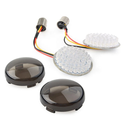 1157 LED Rear Turn Signal Smoked Lens Cover for Harley Dyna, Touring, Softail