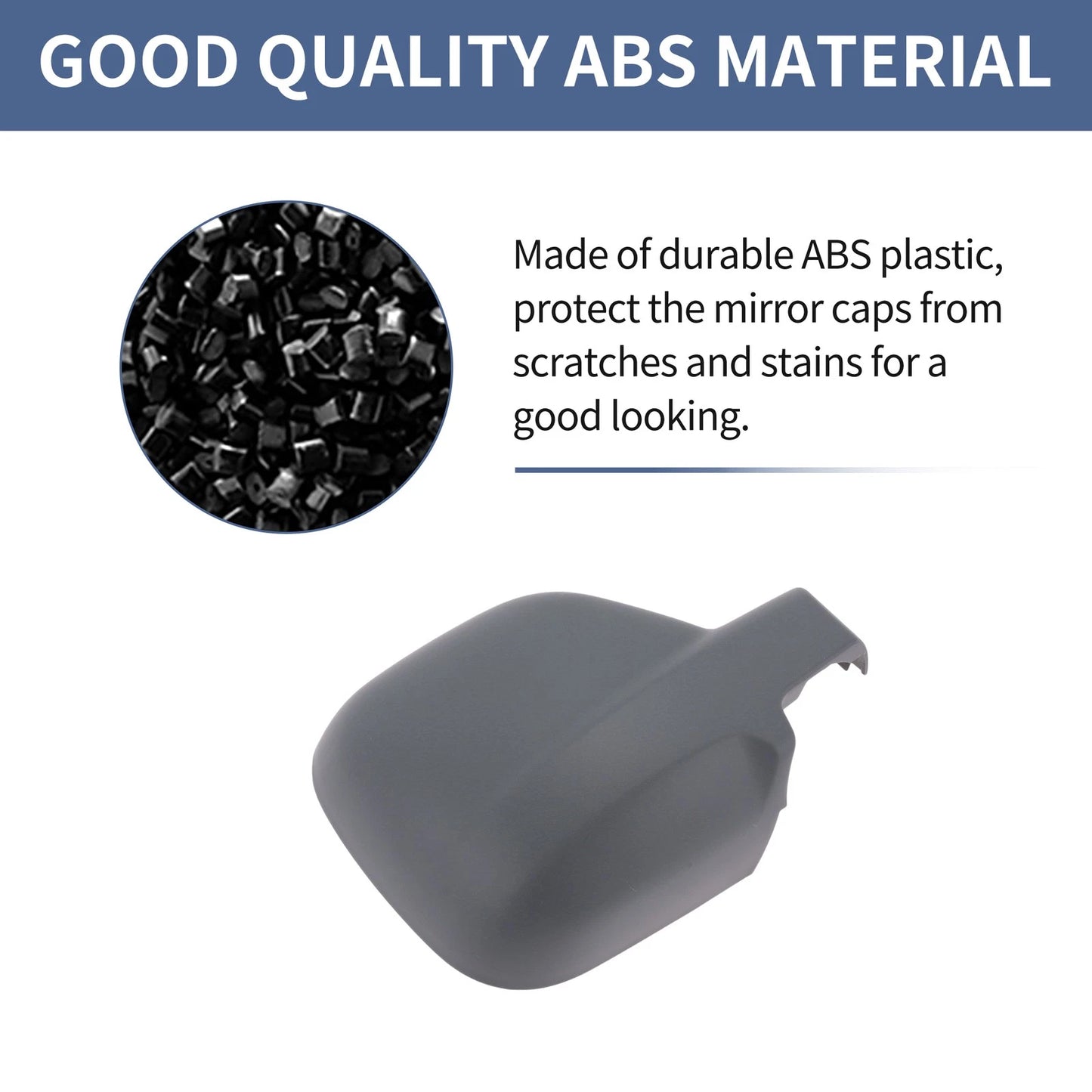 Right Passenger Side Mirror Cover Cap Grey for Citroen Berlingo (2008-2018)