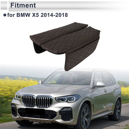 Car Center Console Cover for BMW X5 (2014-2018) - Deep Brown, 1 Pair