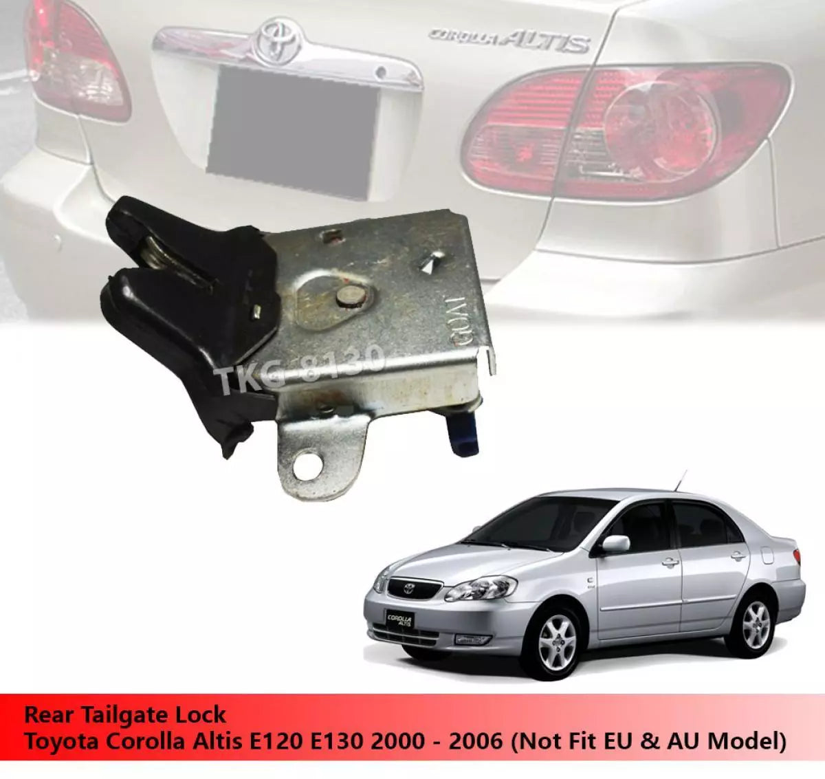 Tailgate Lock Latch for Toyota Corolla Altis E120 E130 (2000-2020)
