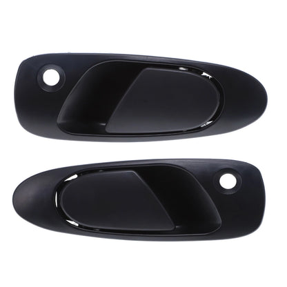 Set of 2 Front Left & Right Door Handles Outer Black for Honda Civic (91-95)