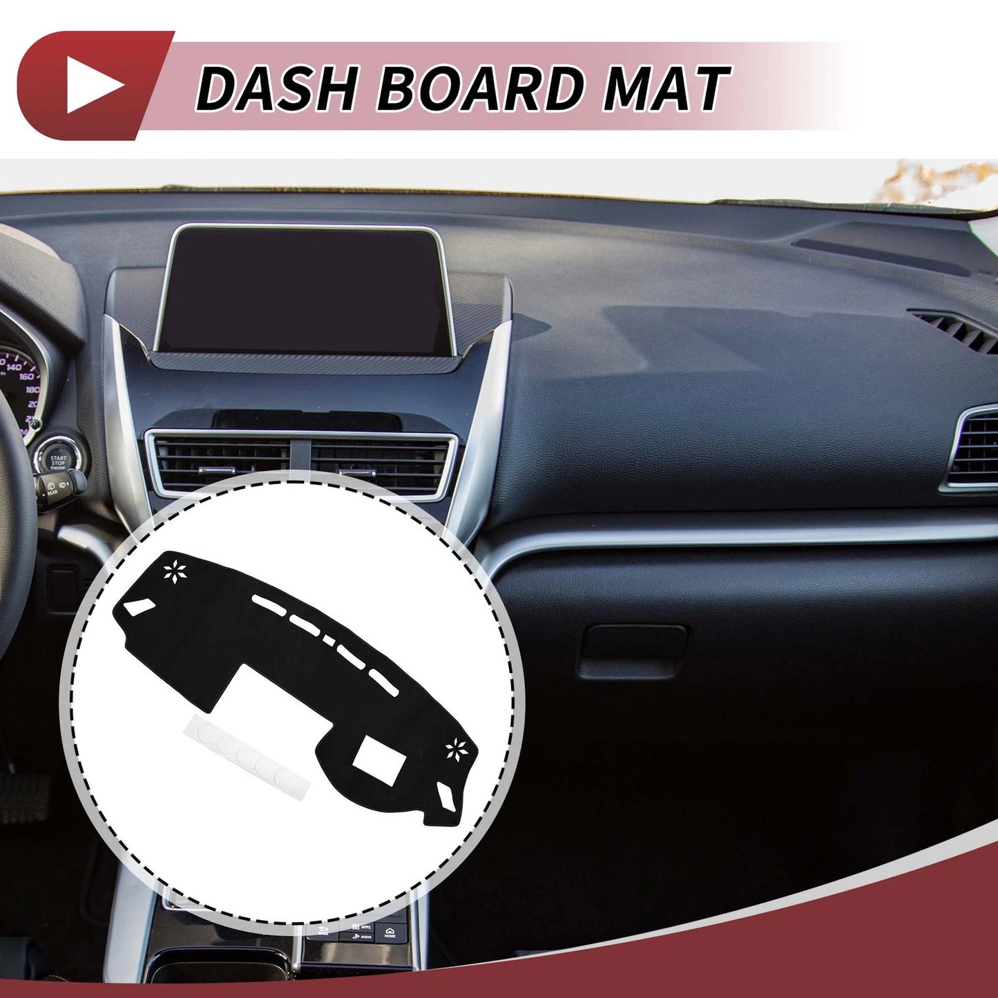 Dashboard Cover Mat for Mitsubishi Eclipse Cross Sun Protector Black