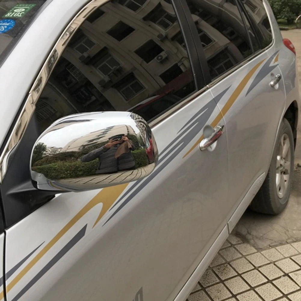 L+R Chrome Door Side Rearview Mirror Covers for Toyota RAV4 (2006-2012)