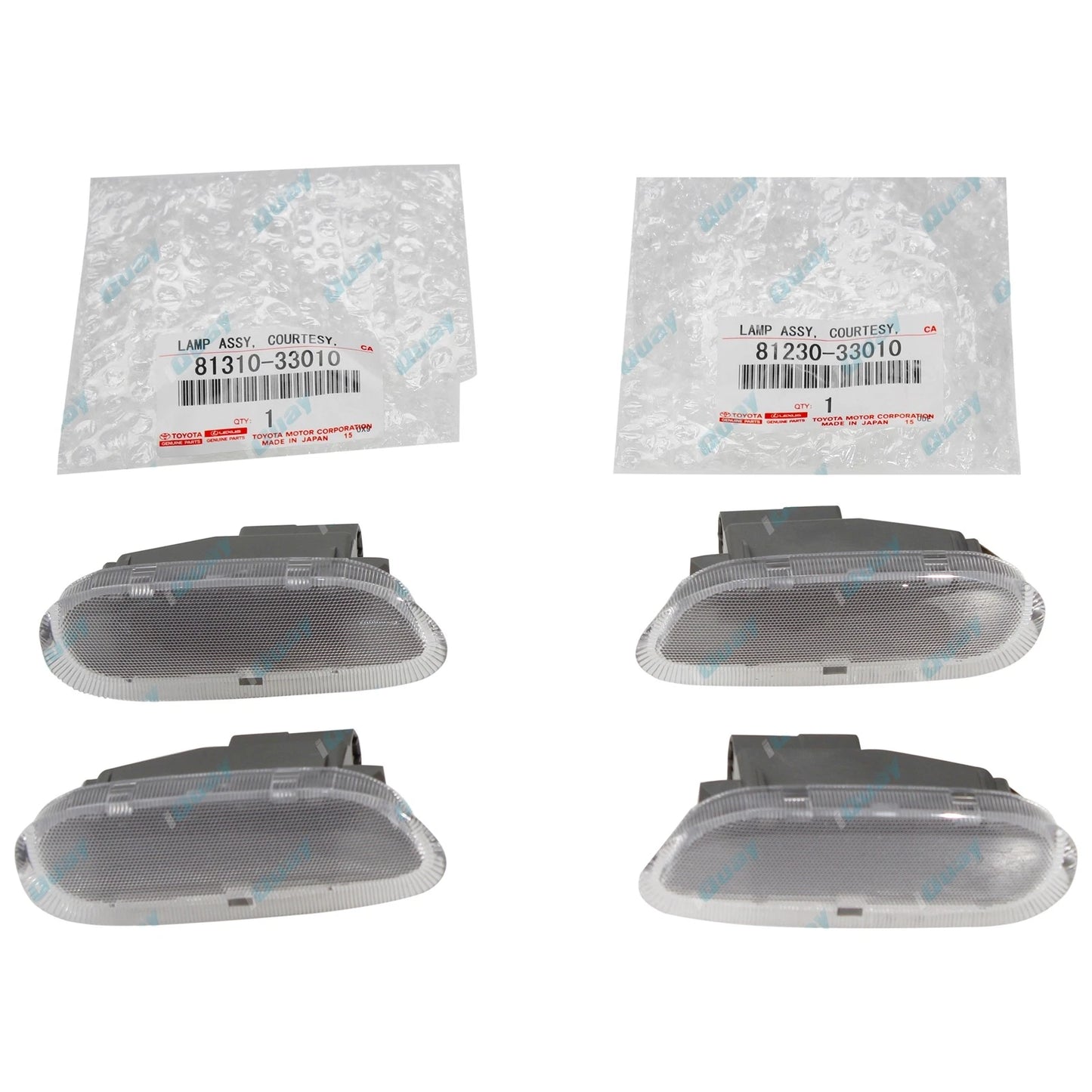 Genuine Courtesy Door Lamp Kit 4 x Lights for Toyota Landcruiser 100 105 Series