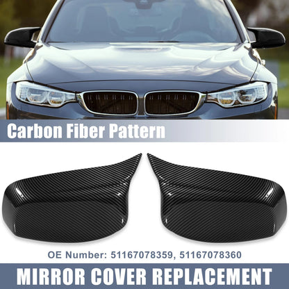 Carbon Fiber Pattern Rear View Mirror Covers for BMW E60 E61 E63 E64 (2007-2010)
